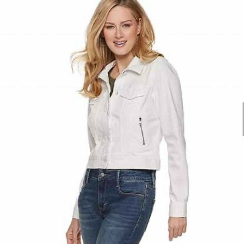 Apt. 9 Women's Cream Jean Jacket